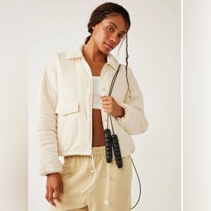 Free People Movement Off The Bleachers Jacket XS Oversized Zip Up Puffer